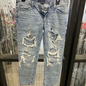Men's Distressed Blue Jeans
